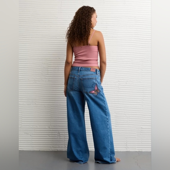 AE x Sydney Sweeney Ultra Wide-Leg Jean Size 0 Regular - Picture 3 of 7